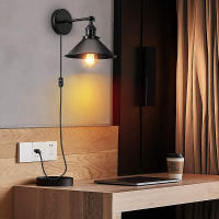 Lámpara de pared vintage con interruptor de enchufe, decoración industrial para loft, aplique de luz para restaurantes, baño, comedor, iluminación interior - details 2