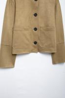 OUWU- 2025 Chaqueta De Ante Para Mujer, Cazadora Universitaria Para Mujer, Novedad En Abrigos Y Chaquetas, Chaqueta De Invierno De Manga Larga Para Mujer - details 5