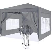 Carpa Plegable 3x3 Pergola de Jardín Robusta con 4 Paredes Ideal para Recepción, Fiesta, Acampada, Festival, Cerveza - details 0