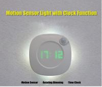 Luz Nocturna LED con Sensor de movimiento PIR con reloj de tiempo para el hogar, dormitorio, escaleras, lámpara de pared, brillo, batería, 2 colores de iluminación - details 0