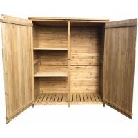 Armario Multiusos para Jardín 40x75x90 cm en Madera con 2 Capas de Pintura Impermeable |   Patas y Suelo - details 16