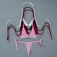 Conjuntos de mini sujetador sexy sin aros, conjunto de sujetador sin forro de malla ultrafina, conjunto de bragas negro transparente de 2 piezas con cuello Halter, conjuntos de lencería exótica para mujer - details 4