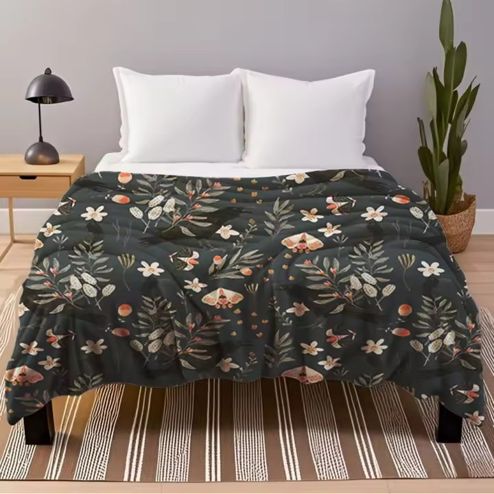 Mantas de franela con huesos y colcha que absorbe la humedad, Vintage para mascotas, sofá para personas mayores, uso durante todo el año - 1