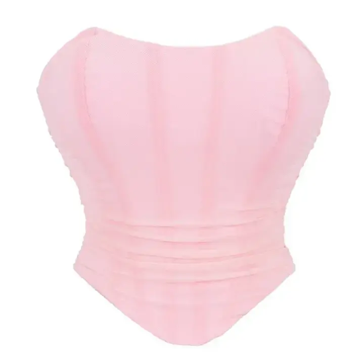 Top De Corset Para Mujer Lencería Sexy Sujetador Corto Modelador De Cuerpo Overbust Torso Corto Ropa Interior Poliéster Spandex - 1