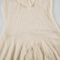 BUNO-Talenza Vestido corto de encaje plisado sin mangas con espalda descubierta y cuello de encaje para mujer Y2k Vestido de fiesta de cintura alta para vacaciones en la playa 2025 - details 9