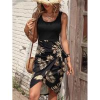 Vestido midi de verano estampado para vacaciones en la playa para mujer - details 10