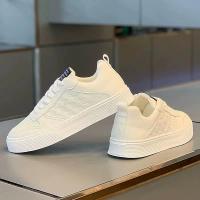 Zapatos De Tablero Transpirables Para Hombres, Pequeños Zapatos Blancos Casuales - details 3