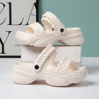 Sandalias de Playa de Cuero para Mujer 2025 Suela Gruesa, Doble Hebilla, Moda de Verano, Diseño de Pisando Mierda - details 8