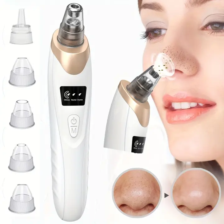 Limpiador de poros faciales, aspirador de espinillas con 5 potencias de succión y 5 sondas, novedad de 2023 - 1