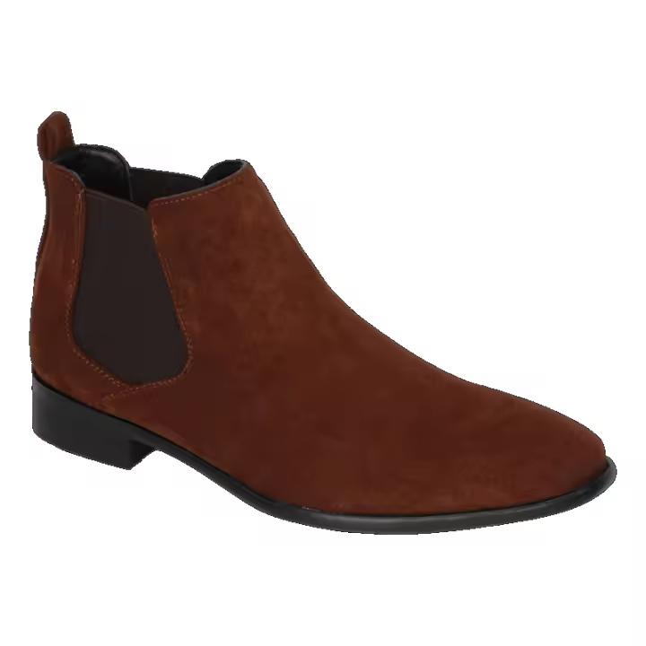 Botas Chelsea para hombre, zapatos para hombre con punta cuadrada pequeña, botines cortos para hombre de moda versátil. - 1