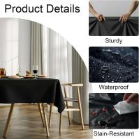Mantel rectangular negro de 54 x 108 pulgadas: manteles desechables para comidas, fiestas y otros ocasos. - details 3