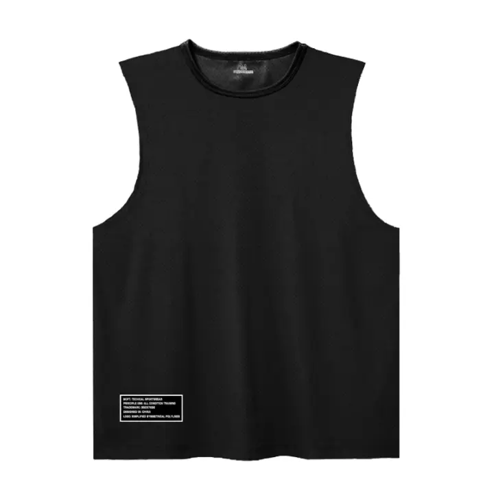 Gym Clothing Fitness Tank Tops Mens Summer Quick Dry Mesh Sports Sleeveless T Shirt Bodybuilding Singlets Running Vest - 1