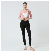 Chaquetas deportivas para mujer Tops con capucha de yoga con cremallera - details 9