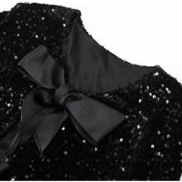 Abrigos recortados con cordones y lentejuelas para mujer, cárdigan Sexy de manga larga con purpurina, elegante, para fiesta - details 1