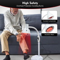 Lámpara de infrarrojos de 275 W, Calentador de infrarrojos, Lámpara de infrarrojos, Lámpara de calor, Lámpara de luz roja con ruedas, Soporte, Foco de luz roja, Lámpara de calor, Lámpara de terapia, Lámpara de calefacción - details 1