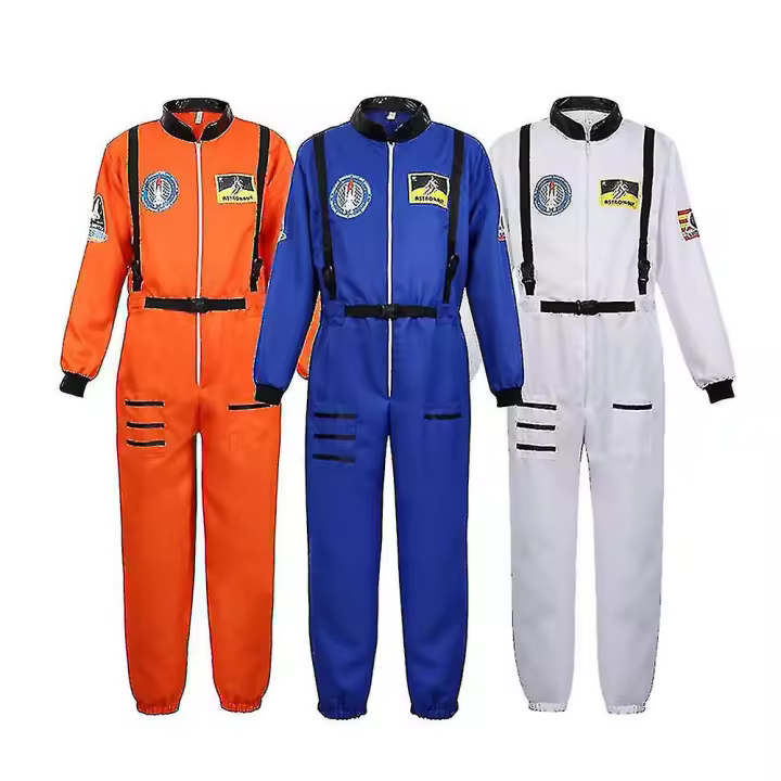 Astronaut Costume Space Suit For Adult Cosplay Costumes Zipper Halloween Costume Couple Flight Jumpsuit Plus Size Uniform - 1