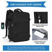 Bolsa de viaje de separación de ropa seca y húmeda de tela Oxford impermeable de gran capacidad para hombres y mujeres, mochila multifuncional de doble hombro. La mochila escolar y la mochila grande puede escribir el avión. - details 6
