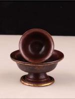 Xizang patrón auspicioso Dharma cobre puro tibetano antiguo taza decoraciones hechas a mano en Nepal - details 4