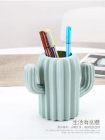 Estudiante creativo titular de la pluma papelería escritorio Cactus escritorio multifunción caja de almacenamiento PE bolígrafo contenedor cepillo olla suministros de oficina - details 0