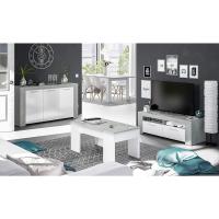 Taburete Moderno de Blanco Armario Auxiliar de Comedor Medidas 144cm x 42cm x 80cm - details 16