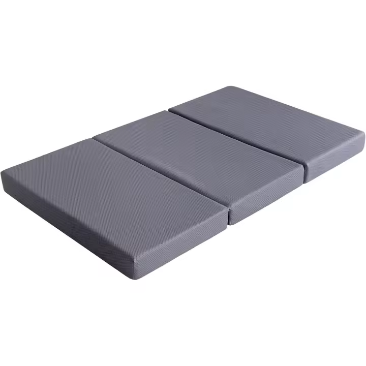 Espuma viscoelástica Blando Plegable para Invitados, 120 x 195 x 10 cm, Gris - 1