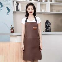 Delantal sin mangas Unisex ajustable, ropa de trabajo de cocina resistente al agua y al aceite de cuero PU, limpieza de cocina - details 8
