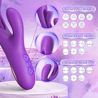 LOVENOTE-consolador vibrador de conejo, Juguetes sexuales, masajeador del punto G, 3 en 1, 14 vibraciones y 7 lengua para lamer - details 2