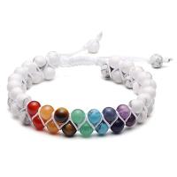 Pulsera de Yoga Vintage India Doble Capa de 7 Akas Mujeres Hombres Joyería de Sanación de Piedras Lava - details 8