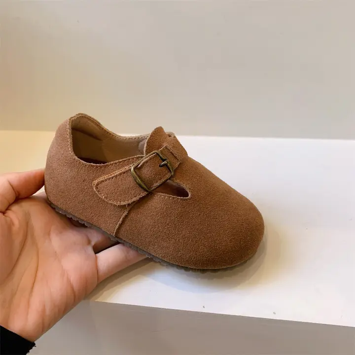 Zapatos de cuero para niñas de cuero Zapatos esponjosos para niños de felpa Zapatos Doudou - 1