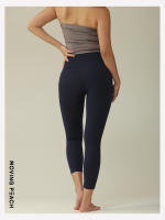 MOVING PEACH Pantalones de Capri Deportivos para Mujeres Cintura Alta Amigables con la Piel para Entrenamiento en el Gimnasio con Bolsillo Oculto Material Exterior 75% Nylon + 25% Spandex Adecuado para Yoga y Extensión - details 17