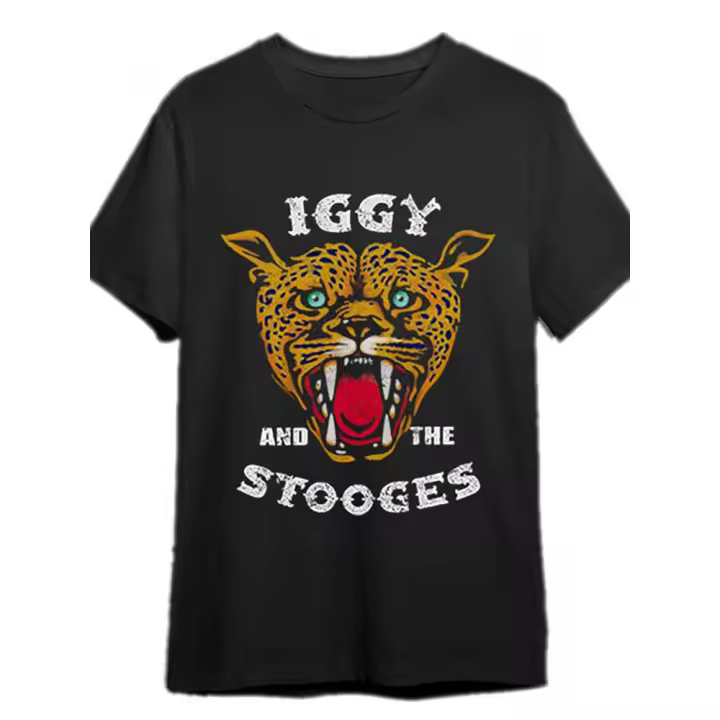Camiseta Iggy And The Stooges Cheetah, diseño de estilo vintage de edición limitada, divertida camiseta estampada de manga corta para hombre - 1