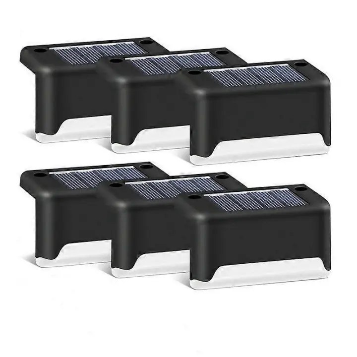 Juego de 4 luces solares para exteriores para escalones de patio y escaleras Luces solares para exteriores para vallas y escalones de patio - 1