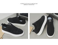 Zapatos para caminar con suela de plataforma para hombre, calzado para monopatín, cómodas zapatillas de tenis a la moda para hombre, Color sólido - details 21