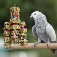 Large Bird Parrot Toy Cage Natural Wooden Blocks Bird Chewing Toy Parrot Cage Bite Toy Macaws Cockatoos Accessoires