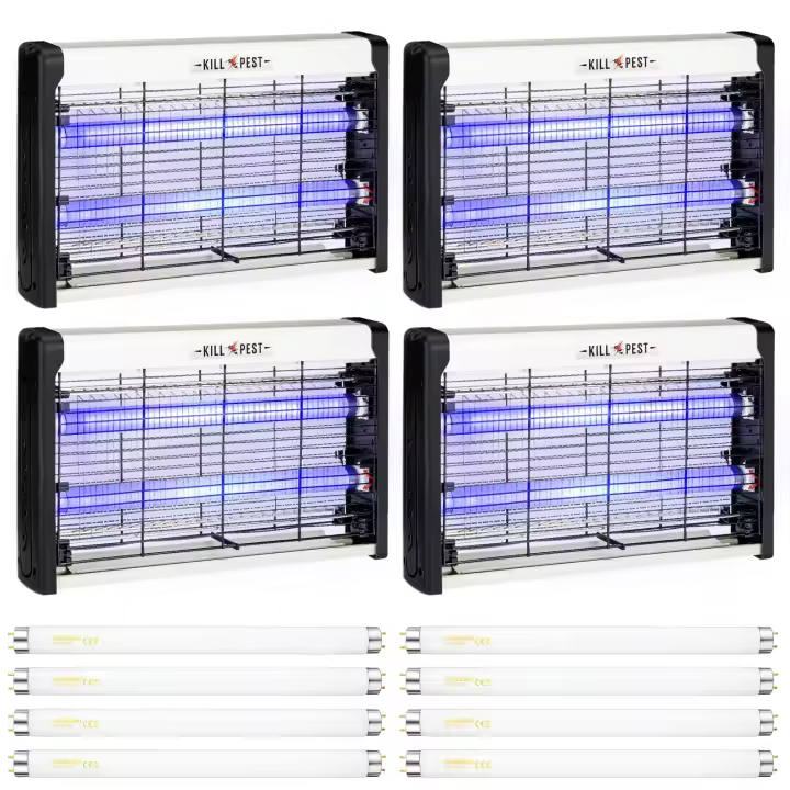 Eléctrico Bug Zapper Potente Luz Azul de 20W, Attrapa Mosquitos y Flys, Protección de Carga Sin Carga, Enchufe Exterior para Control de Plagas - 1