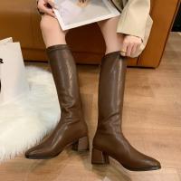 Botas De Cabeza Cuadrada Para Mujer, Nuevas Botas De Mujer De Tacón Cuadrado De Tacón Alto De Moda - details 14