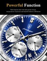 Reloj de Cuarzo POEDAGAR Reloj de Cronómetro de Fecha Luminoso Impermeable para Hombres - details 5