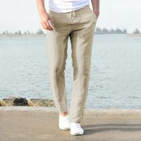 Pantalones de Lino y Algodón para Hombre Novedad de Otoño, Transpirables de Color Sólido, Ropa de Calle Deportiva S-3XL - details 23