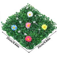 Panel de pared de plantas artificiales DIY, vida eterna, estera de hierba verde falsa duradera, sin riego, pared de fondo de césped Artificial verde - details 0