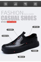 Nuevos mocasines casuales de hombre de un pedal de cuero transpirable - details 6