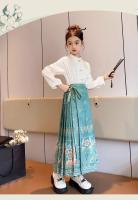 Falda Ma Mian para niñas, ropa estilo Tang, nuevo estilo de hadas de verano Hanfu, vestido súper hermoso, estilo occidental - details 13