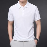 Polo de manga corta de moda informal, top de hombre de color sólido para comodidad de verano - details 7
