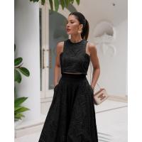 Nuevo traje de mujer, top sin mangas + falda larga conjunto, vacaciones casuales sueltas de dos piezas femenina - details 26
