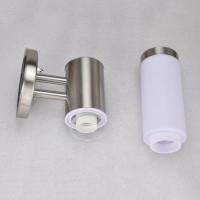 Luz led de pared para exteriores, lámpara de acero inoxidable plateado + pantalla lechosa impermeable para porche, aplique LED E27, luminaria de murale - details 4