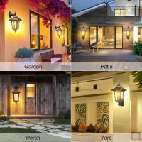 Farolas Solares Exterior, Pared al Aire Libre(2 Piezas) con 3 Modos Sensor de Movimiento Foco Decorativo Impermeable para Garaje Jardín Patio - details 17