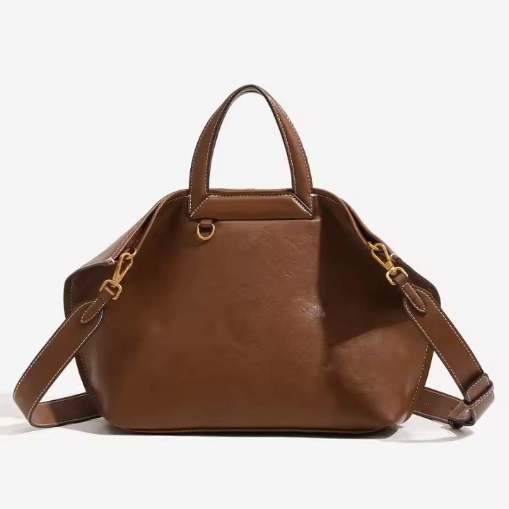 Bolso de mano de mujer para ir al trabajo, primavera, nuevo bolso de oreja plegable, bolso de mano de cuero de un solo hombro oblicuo, bolso tipo bandolera. - 1