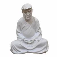 Estatua de Buda Trump de Resina Escultura Creativa Divertida para Jardín Adorno de Casa Meditando - details 7