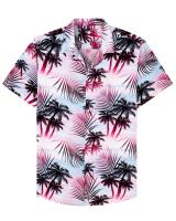 Verano hawaiano impreso en 3D con plantas coloridas y ropa de mujer, camisa de manga corta de playa, informal de moda para hombre - details 15