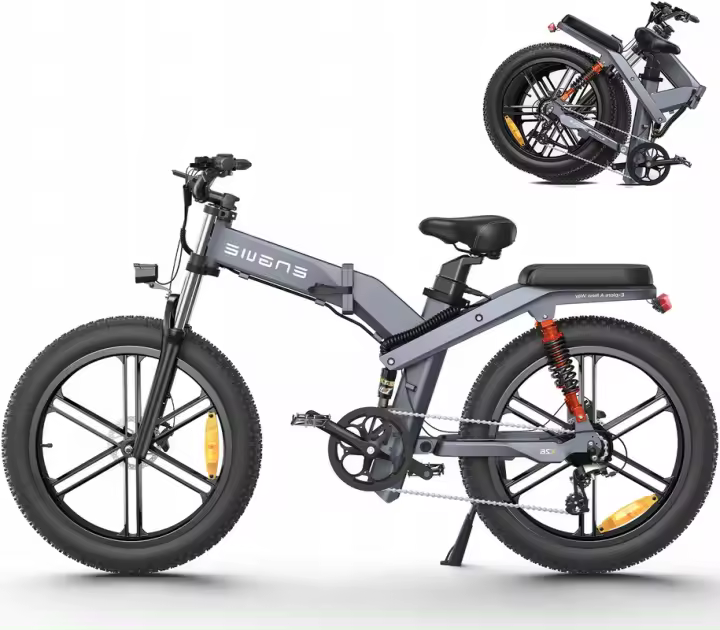 Bicicleta eléctrica Engwe X26 1000W 29,2ah 50km/h 150HP freno hidráulico gris - 1