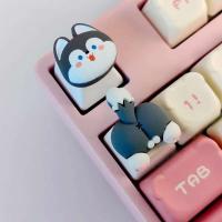 MiFuny lindo gato/Corgi Butt Keycaps oso/conejo 3D resina DIY personalizado dibujos animados llaveros para teclados nical regalo de juegos - details 2